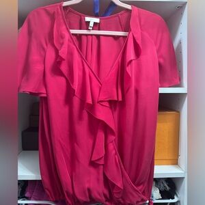 Joie silk ruffle blouse